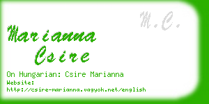 marianna csire business card